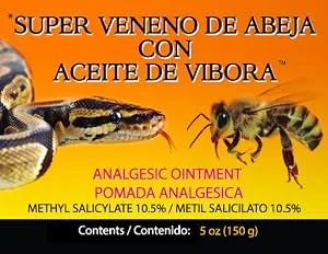 Veneno De Abeja Aceite De Vibora Analgesic Ointment 5 oz (150 g) Paraben Free - product information 6