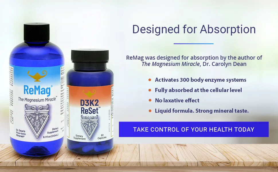 RnA ReSet - ReMag D3K2 Reset Bundle Liquid Magnesium and Vitamin D Capsules - designed for absorption calm saline earth solution mg good enema cream concentrace oz prep drink