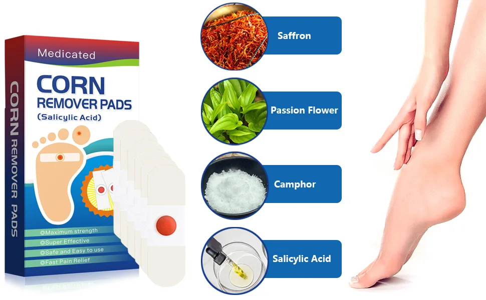 Corn Removers for Feet & Toes Corn Removers Pads - Maximum Strength (12PCS) - Corn Removers