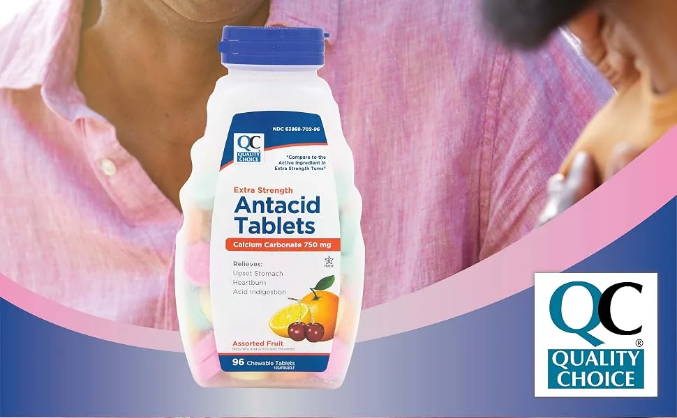 Quality Choice Extra Strength Antacids Assorted Flavors 96 Tablets Each (2) - 94810-