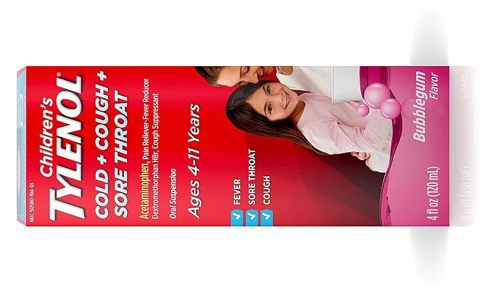 Tylenol Children's TYLENOLCold + Flu Oral Suspension Bubblegum 4 Fl. Oz - product information 1