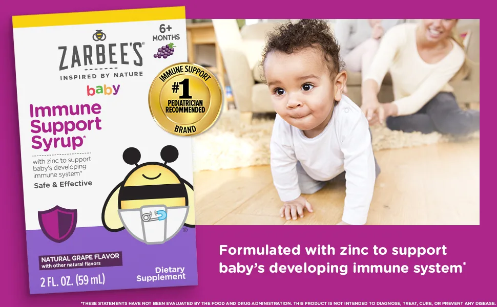 Zarbee's Baby Immune Support Syrup 2 fl oz Baby Immune Support 2 Fl Oz - Zarbees