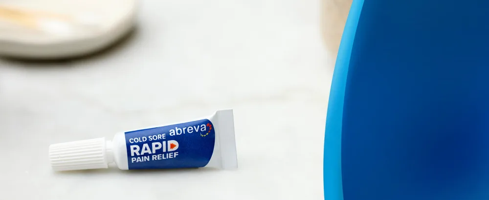 Abreva Cold Sore Treatment Rapid Pain Relief Cream - 1 Tube 3 Grams - Abreva