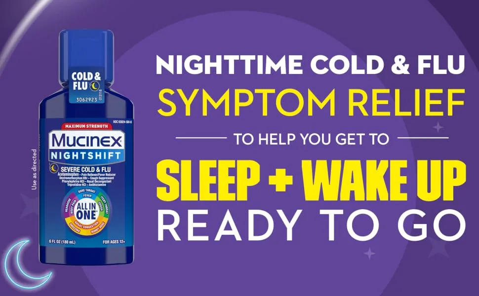 Mucinex Fast-MAX  Adult Liquid - Nighttime Severe Cold & Flu 6 oz - product information 2