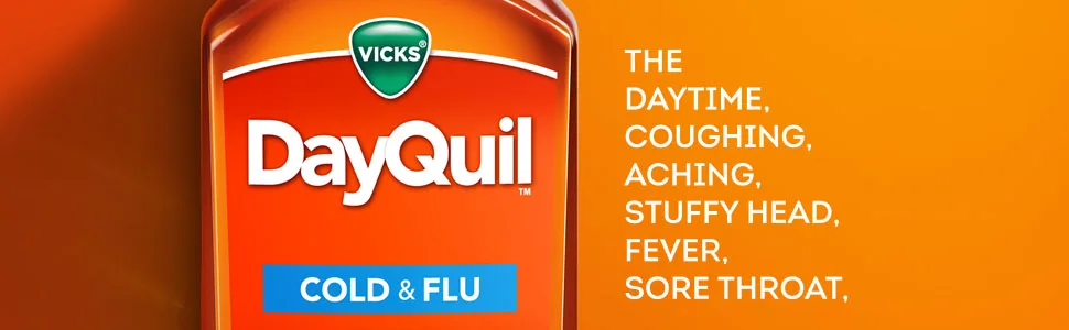 Vicks DayQuil Cough Cold & Flu MultiSymptom Relief 12 Fl Oz - Dayquil, liquid