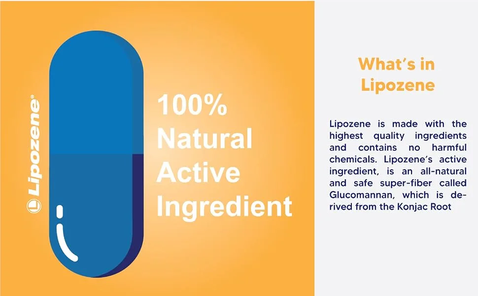 Lipozene Diet Weight Loss Supplements - 1 Bottle 30 Capsules - What