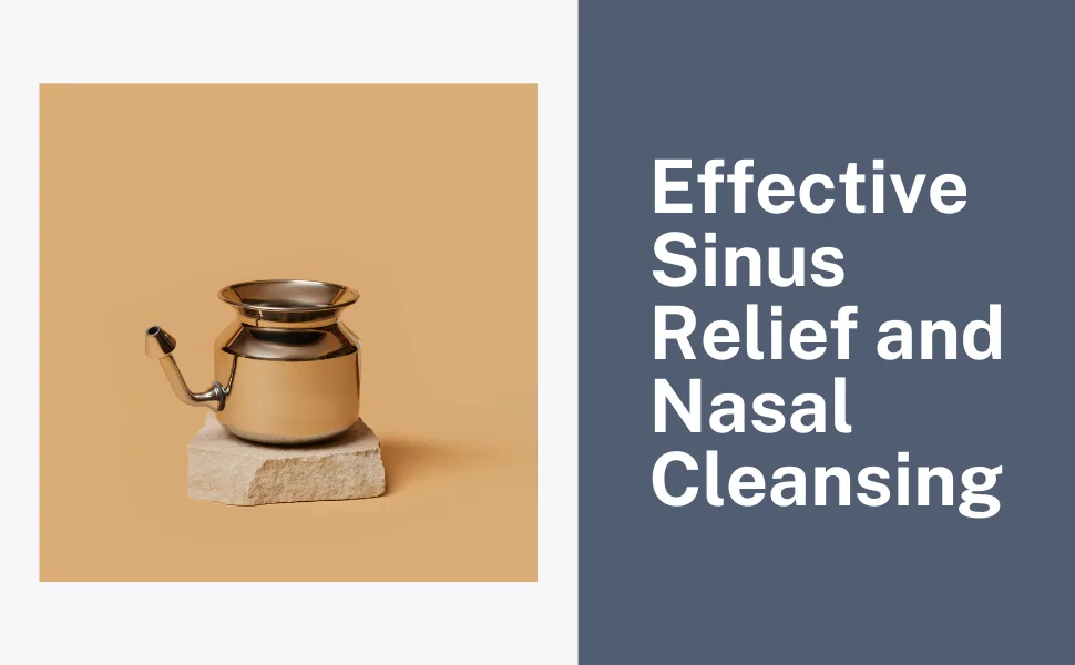 Qimacplus Pure Stainless Steel Neti Pot for Sinus Congestion - effective