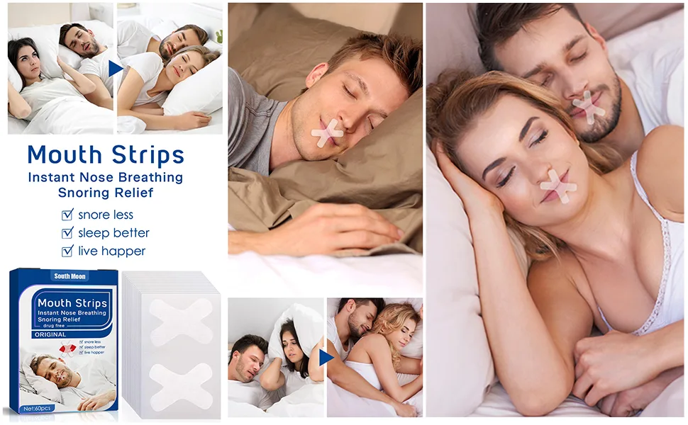 60 Pcs Mouth Tape for Reduce Snoring Improved Sleeping - product information 2