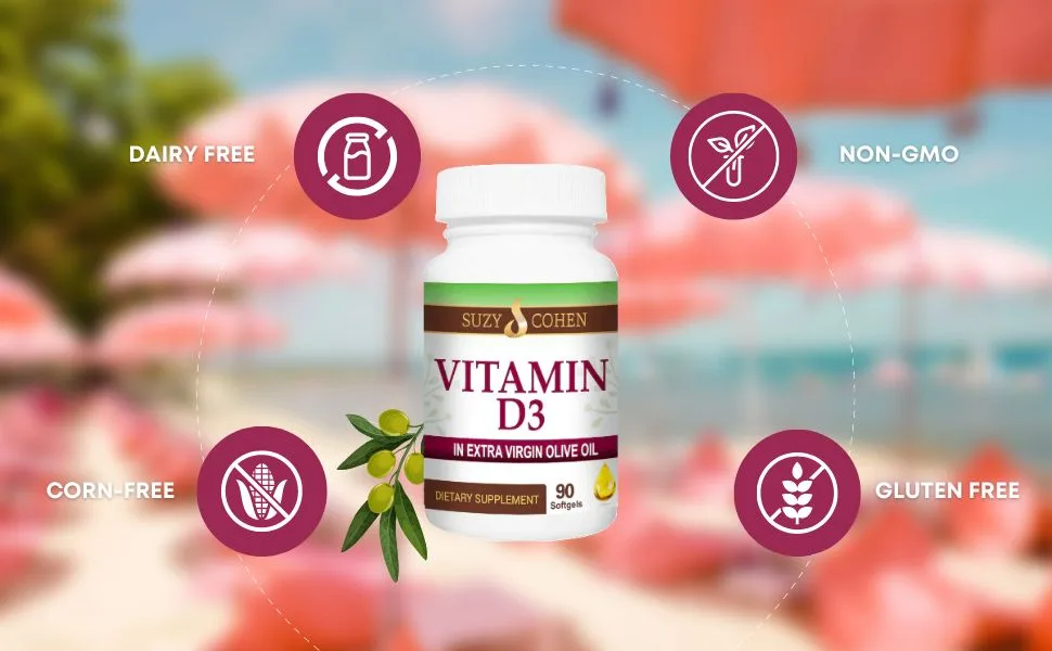 Script Essentials Vitamin D3 5 000 IU by Suzy Cohen - EVOO