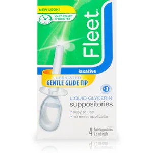 Fleet Liquid Glycerin Suppositories - 4 ea by Fleet - Fleet Liquid Glycern Suppositories