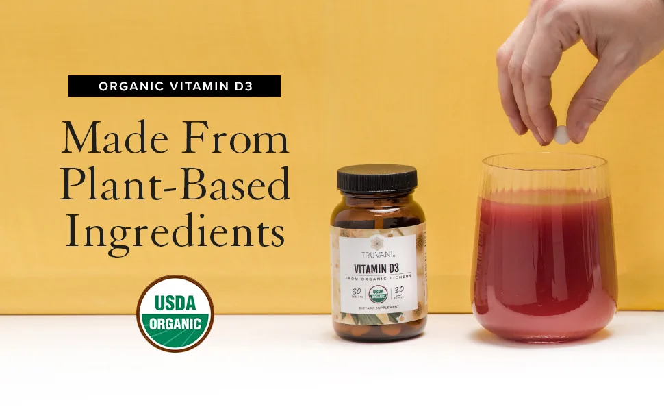 Truvani Vitamin D3 from Organic Lichen (30 Tablets) - vitamin D3