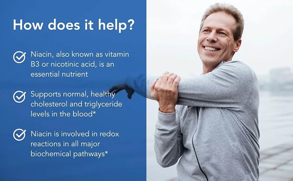 Niacin Vitamin B3 250 Milligrams 90 Veg Capsules - How Does it Help