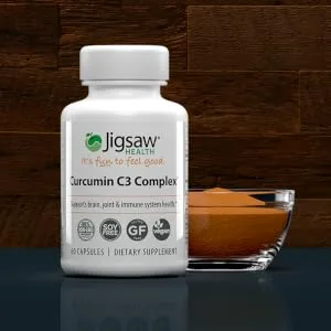 Jigsaw Health Curcumin C3 Complex 60 Capsules  - jigsaw health, supplements, curcumin, anti inflammatory, healthy aging, best vitamins