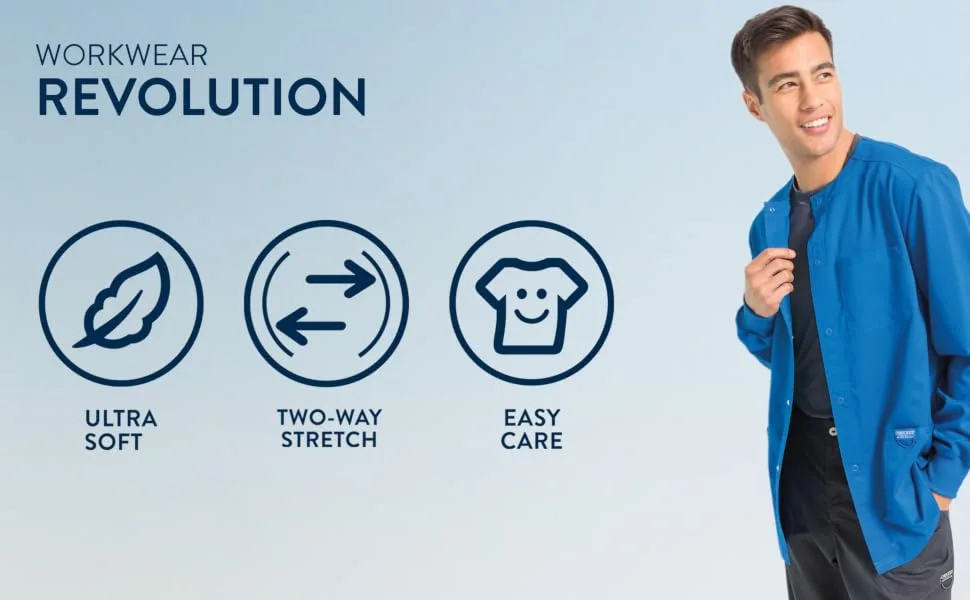 Cherokee Workwear Revolution WW380 Ciel Blue M - WW Revolution Icons