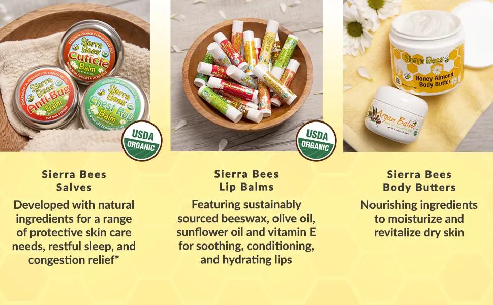 Sierra Bees Bumpy Road Salve 0.6 oz (17 g) - sierra bees, organic lip balm, lip care, beeswax, honey, bee propolis, bee nectar