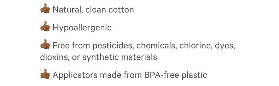 The Honey Pot Clean Cotton Variety Tampons - product information 2