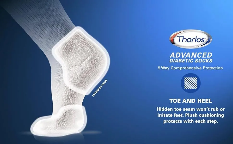 thorlos HPXW Max Cushion Advanced Diabetic - Toe and Heel Cushion