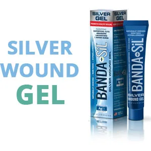 Banda-Sil Silver Wound Care Gel - Silver wound gel, wound care, first aid, cuts, abrasions, burns, antimicrobial, Chitosan Silver