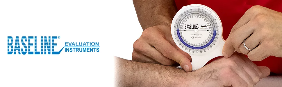 Baseline Bubble Inclinometer - easy to use otc or pt bubble inclinometer to measure range of motion after injury surgery