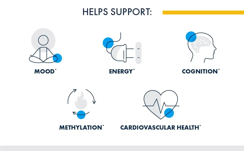 MethylPro Multivitamin + L-Methylfolate 15 mg - High Dose Methyl Folate Once-Daily Mood Support Supplement Multivitamin for Women & Men - B Complex 2000 IU Vitamin D + Vitamin C + More (30 Capsules) - supports energy, methylation, mood, cognition, cardiovascular health