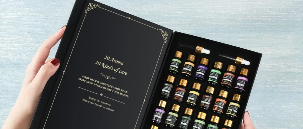 Essential Oils Set- 6 Aromatherapy Oils -Perfect for Diffuser Humidifier Aromatherapy Candle Making Massage-Peppermint Tea Tree Lavender Eucalyptus Lemongrass Sweet Orange(5ml) 6 Scents - Essential Oil