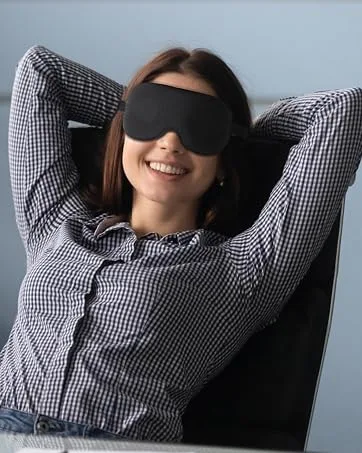 Sleep Mask for Women Men 100% Light Blocking Eye Mask Sleeping for Side Sleeper Luxury 3D Contoured Night Blindfold Breathable & Soft Eye Covers for Sleeping Travel Nap(Gray) - Night Eye Mask