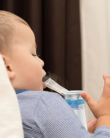 Compact Portable Nebulizer Mesh Nebulizer auto-cleaning Handheld Nebulizer Two ways to use for Adults and Children with Respiratory Problems for Home Office Outdoor - nebulizer