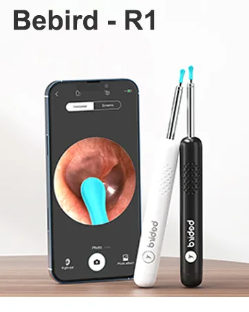 Ear Wax Removal Tool with Camera Ear Cleaner with 7 Pcs Ear Set and 10 Replacement Soft Ear Spoons 10 megapixels HD Ear Camera Earwax Removal with 6 LED Lights (Black) - ear wax removal
