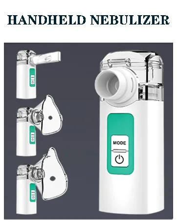 Nebulizer Machine for Kids Portable Nebulizer Machine for Adults 2 Modes Handheld Mesh Nebulizer Cool Mist with All Accessories for Travel Office Household Use Gray - nebulizer machine for kids