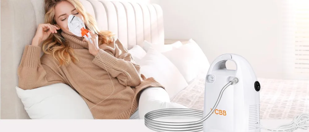 Portable Compressor Nebulizer Machine for Kids and Adults Pro Compact Cool Mist System for Home Use with Nebulizer Mask Mouthpiece Friendly for Breathing Problem - Nebulizer Machine