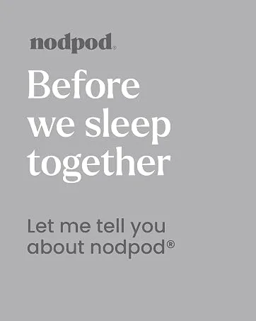 Nodpod Gentle Pressure Sleep Mask | Patented Light Blocking Design for Sleeping Travel & Relaxation | Bead Filled Machine Washable BPA Free Eye Pillow (Sage) - Before we sleep together