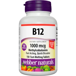Webber Naturals Vitamin B100 B-Complex 140 Tablets All 8 B Vitamins All-Day Energy Immune Function and Metabolism Support Gluten Free Non-GMO Vegan - webber naturals vitamin b12 methylcobalamin energy metabolism
