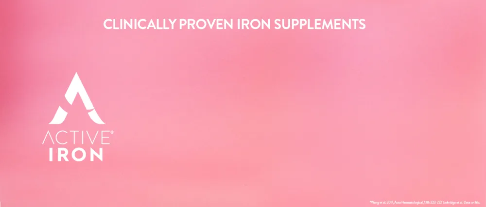 Active Iron High Potency Iron Supplement 2X Better Absorption & Non-Constipating Helps Support Energy Iron Pills for Women & Men 25mg (60 Capsules) - Clinically proven iron supplements