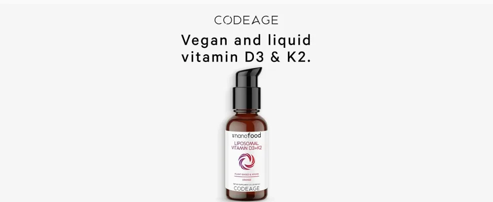 Codeage Liquid Vitamin D3 K2 Supplement Liposomal Vegan Non-GMO 2 fl oz - Codeage liquid vitamin d3 k2, liquid vitamin d3 k2, liquid vitamin d and k, vitamin d3 & k2 dietary