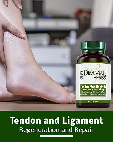 Bone Mending Pills by Dimmak Herbs Bone Fracture Healing Supplement Bone Strengthening Pills Chinese Medicine Herbs - 500 Milligrams 100 Capsules - ligament and tendon healing by Dimmak Herbs