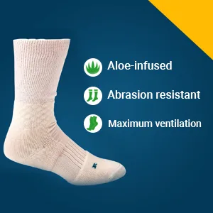 Nerve Spa Tall Diabetic Socks for Men - Extra Wide Performance Grade Breathable Thin Loose Fitting Socks for Diabetics Knee High (Large 2 Pairs)   - description