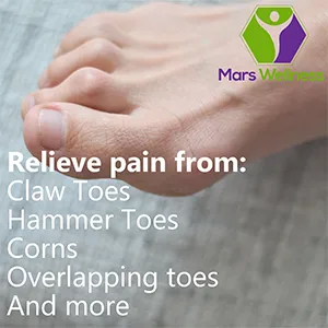 Mars Wellness Gel Toe Separators 1 Pair - Correct Bunions Overlapping Toe Crooked Toe - Hammer Toe Straightener Spacer - Universal Size - product information 12