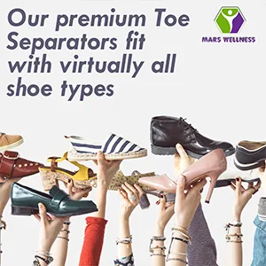 Mars Wellness Gel Toe Separators 1 Pair - Correct Bunions Overlapping Toe Crooked Toe - Hammer Toe Straightener Spacer - Universal Size - product information 14
