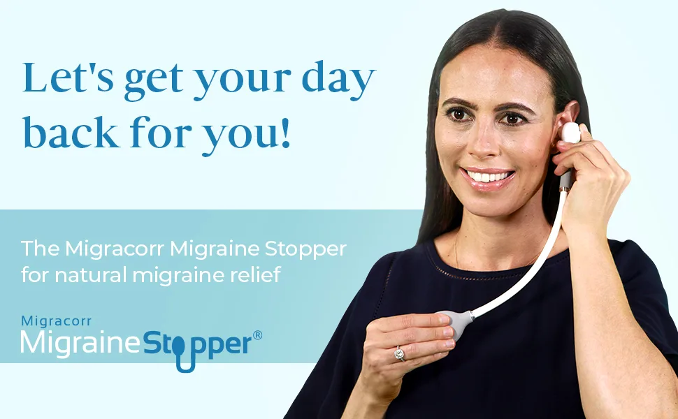 Migracorr Migraine Relief Device | Designed to Relieve Migraine Pain Typically Within Minutes | 100% Natural Remedy | Clinically Proven - migracorr migraine stopper headache pain relief prevention natural clinically tested fda listed