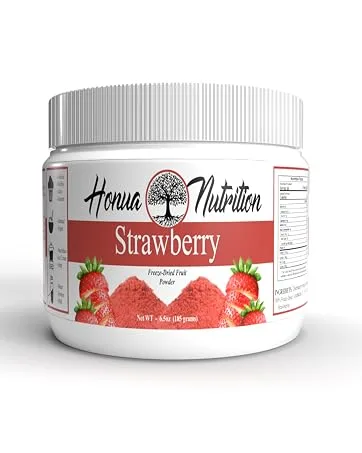 Raspberry Powder Raspberry Fruit Powder Rich in Raspberry Ketones Minerals and Antioxidants Smoothie Baking - HONUA NUTRITION - Freeze-Dried Strawberry Fruit Powder