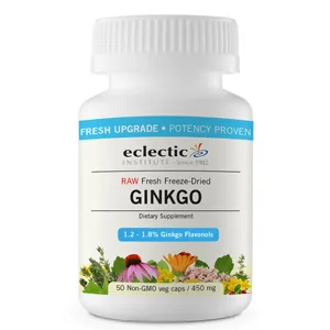 Eclectic Institute Raw Freeze-Dried Ginkgo | Circulatory Support Supports Brain Function Concentration & Memory | 120 CT - product information 21