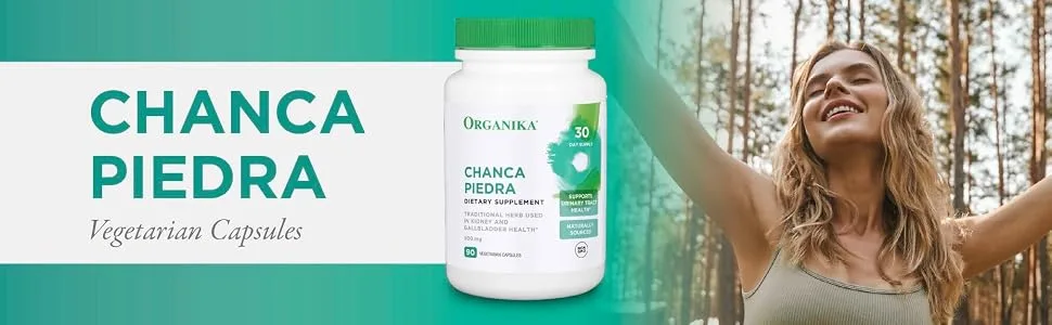 Organika Chanca Piedra 500 mg- Urinary Tract Support Kidney and Gallbladder Support Diuretic Cleansing- 90 vcaps - Main Chanca