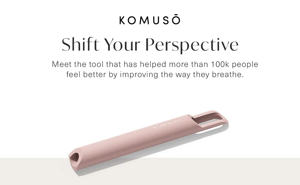 KOMUSO Shift breathing necklace | Quit Smoking and Vaping | Smoking Aid to Quit Unhealthy Habits Black - active shift