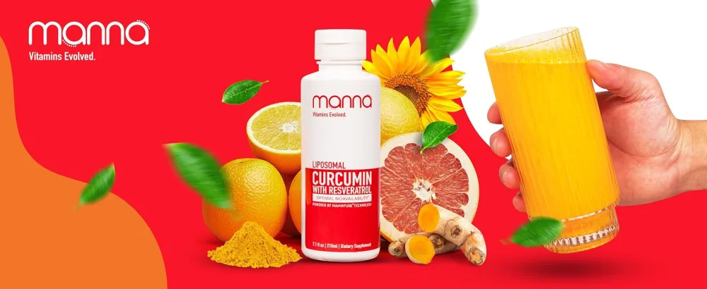 Manna Vitamins Evolved Curcumin with Resveratrol - Liposomal Curcumin Supplements for Pain Relief - Manna - Curcumin