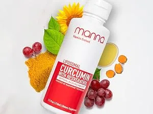 Manna Vitamins Evolved Curcumin with Resveratrol - Liposomal Curcumin Supplements for Pain Relief - Manna - Curcumin