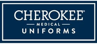 Cherokee Men Scrubs Jacket Workwear Core Stretch Snap Front Plus Size WW330 4XL Caribbean Blue - Cherokee Logo
