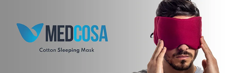 Medcosa Sleeping Mask | Making Sleep Easy | Cotton Eye Mask | for Sleep Disorders Like Insomnia - SLEEPING MASK