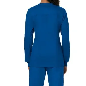 Cherokee Snap Front Scrub Jackets for Women Workwear Revolution Soft Stretch WW310 Large Black - A FLATTERING FIT FOR EVERY BODY