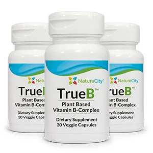 NatureCity True-B Plant Based Vitamin B-Complex 30 Vegan Capsules from Whole Food Sources (1) - TrueB