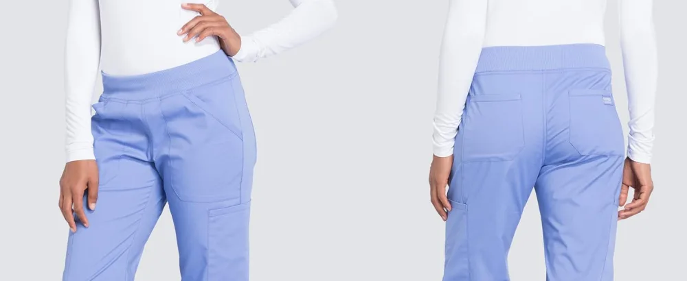 Workwear Professionals Scrubs for Women Pull-On Cargo Pant Soft Stretch WW170 Medium Black - WW170